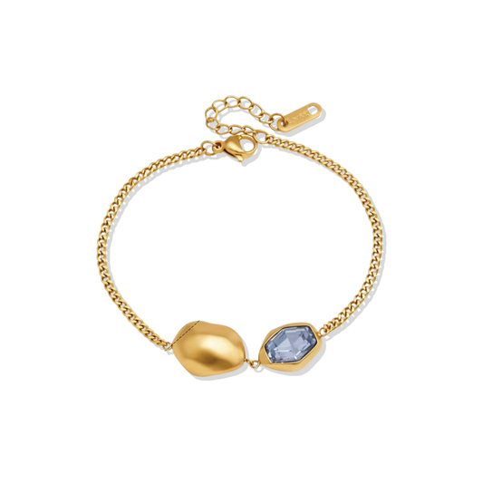 Blue Stone Golden Bracelet