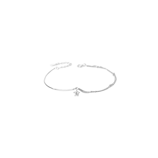 Silver Double-Point Star Bracelet