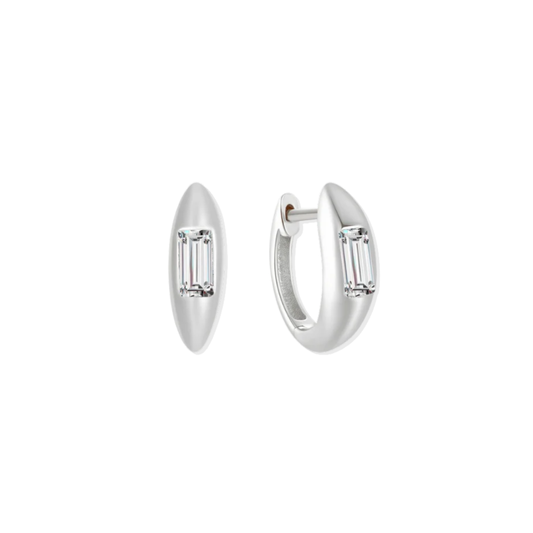 Silver Glimmer Hoops