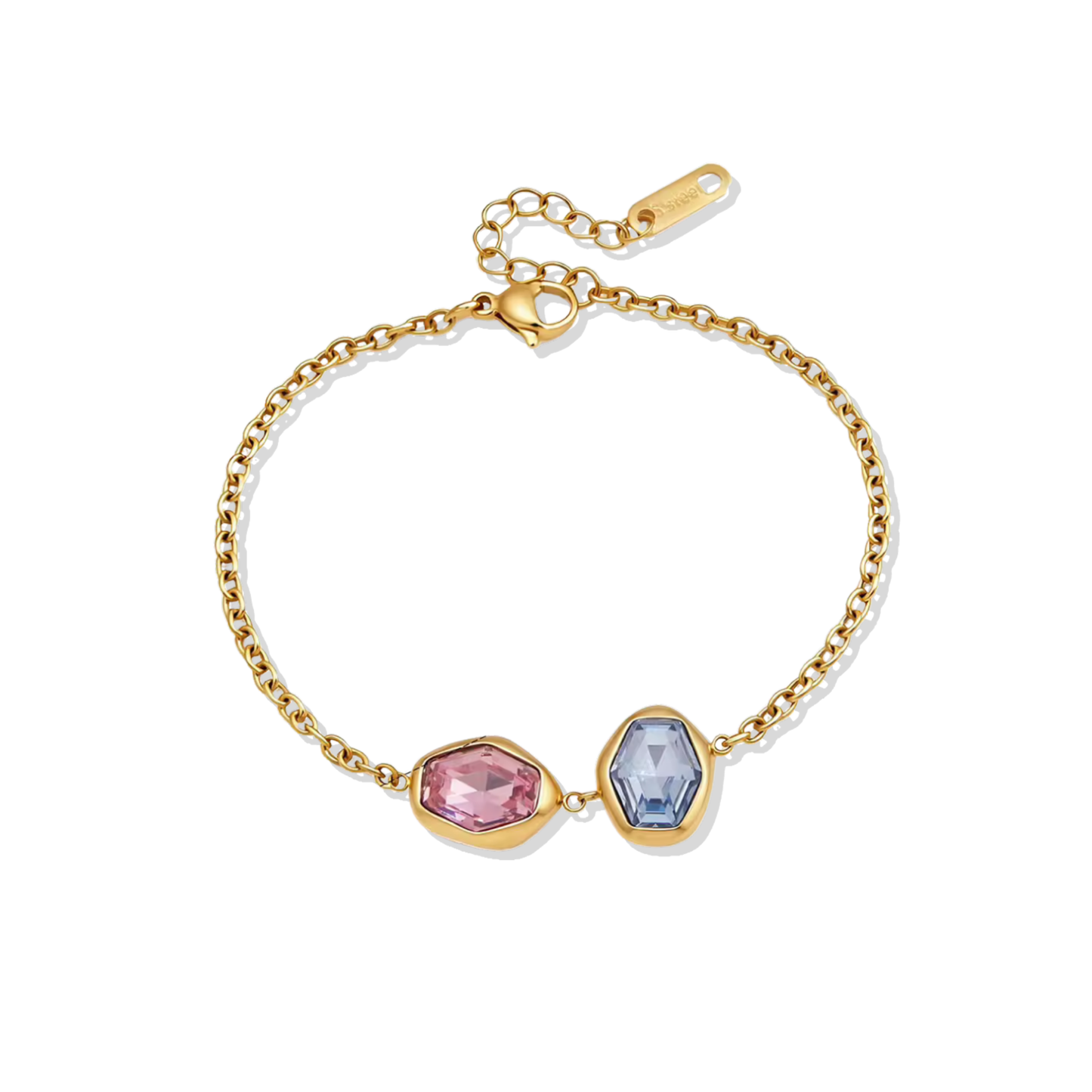 Pink N Blue Golden Bracelet