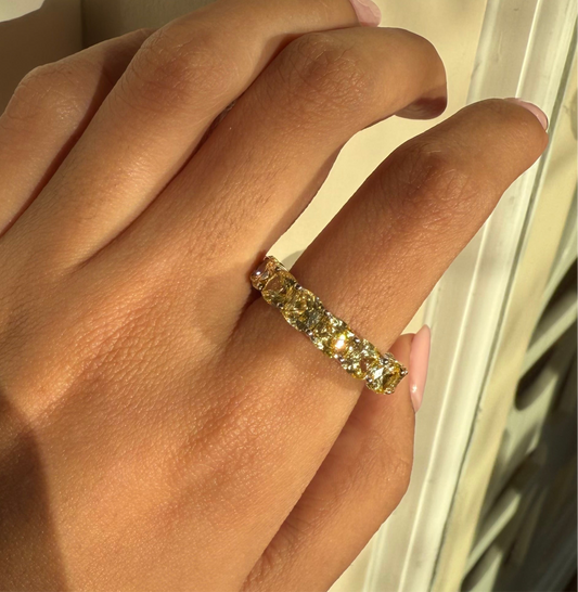 Yellow eternity band