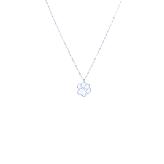 WHITE PAW SILVER NECKLACE
