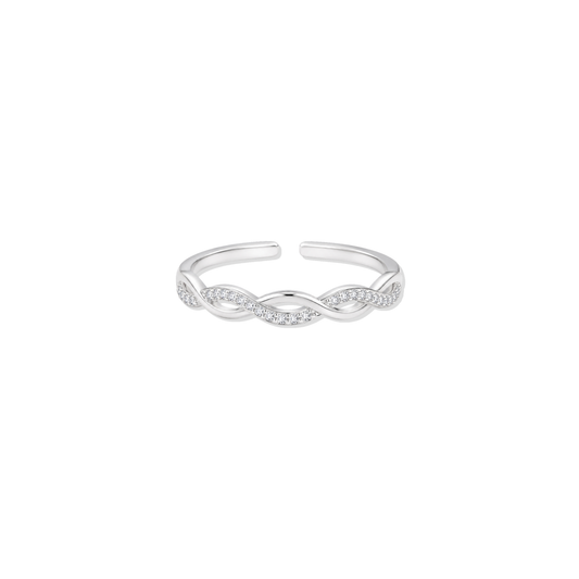Silver Braided Ring