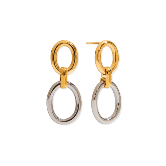 Dual Circle Outline Earrings