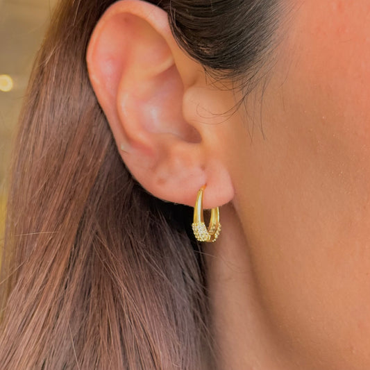 Golden Sparkling Hoops