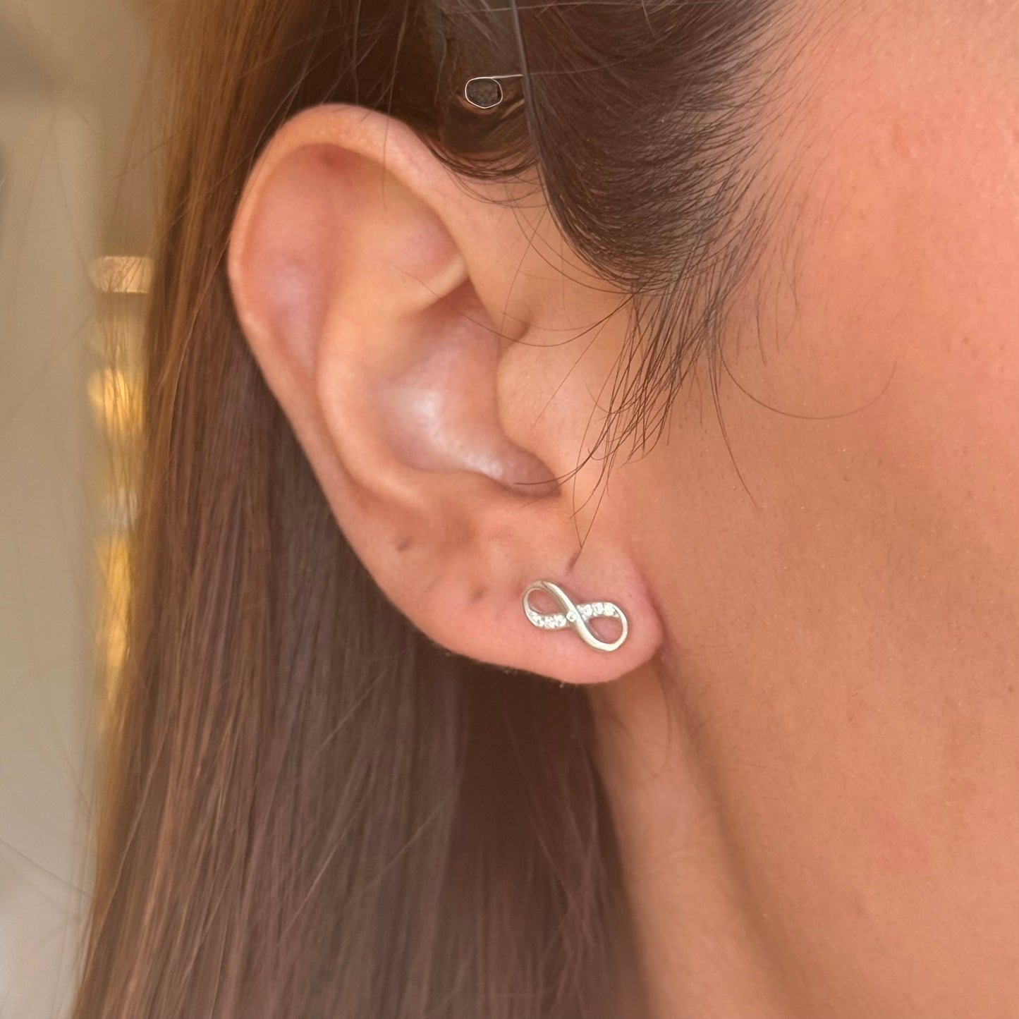 Silver Infinity Earrings