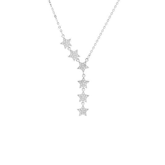 Silver Lariat Star Necklace