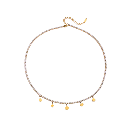 Golden Tennis Darling Necklace