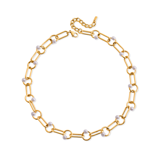 Golden Pearl Necklace