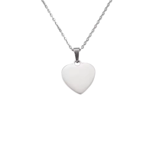 Collar Plateado Corazon