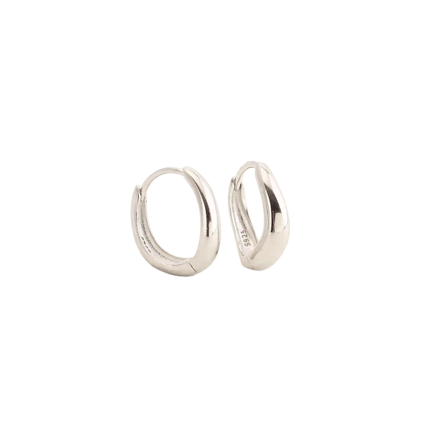 Silver Irregular Hoops