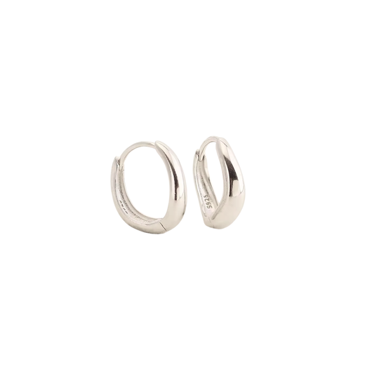 Silver Irregular Hoops