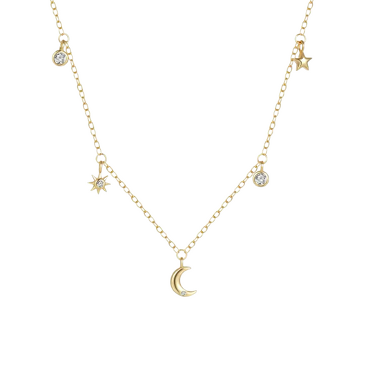 Charms Spark Golden Necklace