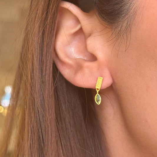 Olive Golden Earrings