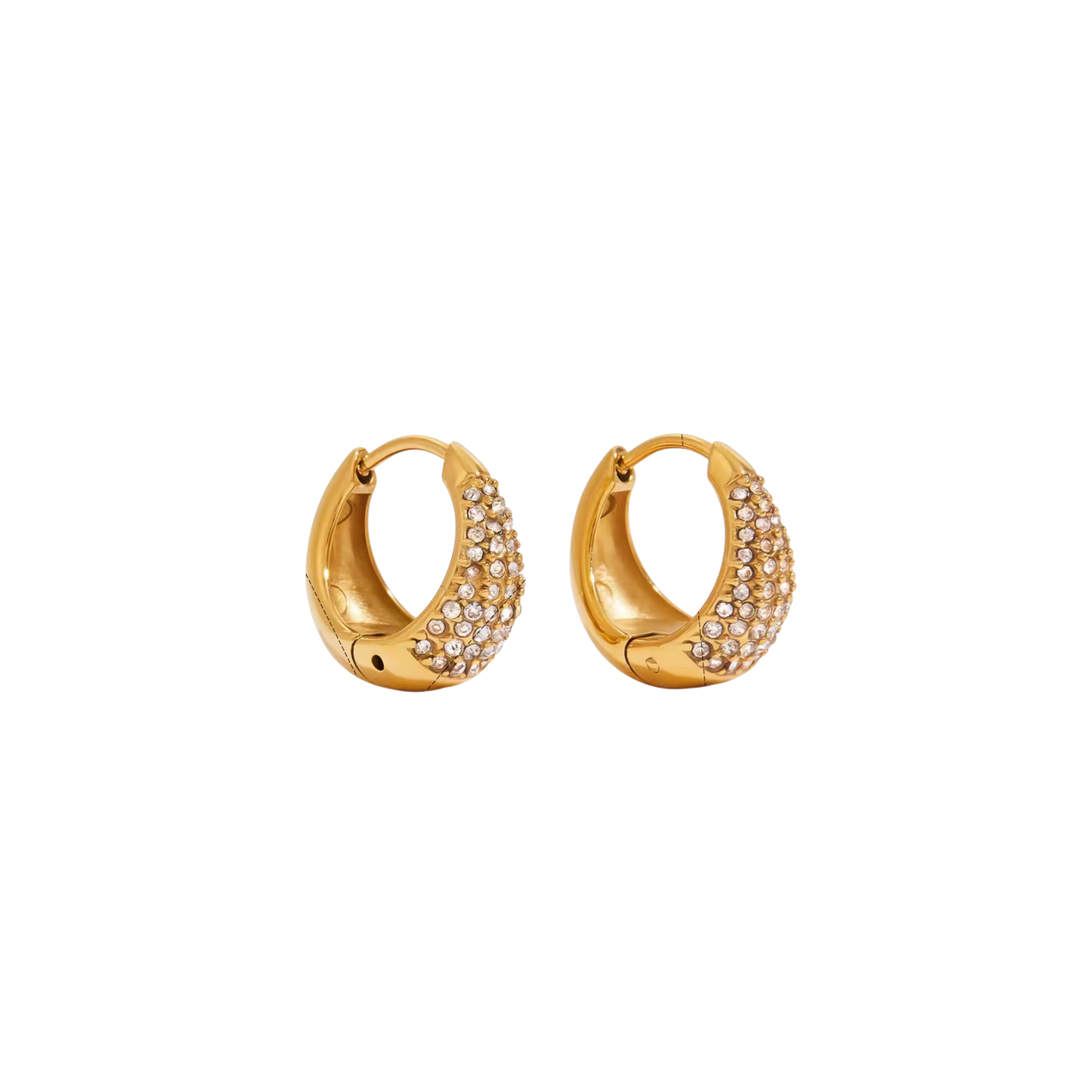 Spark Medium Golden Hoops