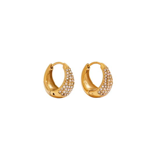Spark Medium Golden Hoops