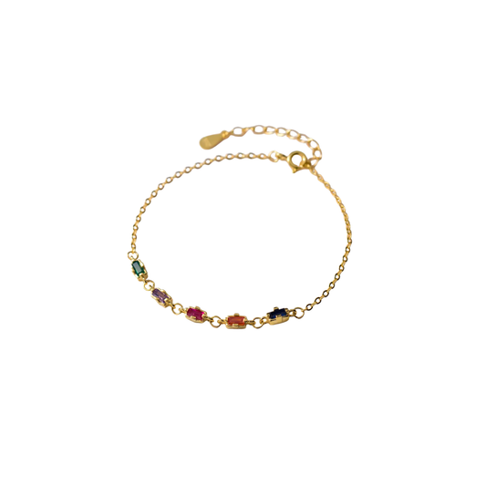 Rainbow Spark Golden Bracelet