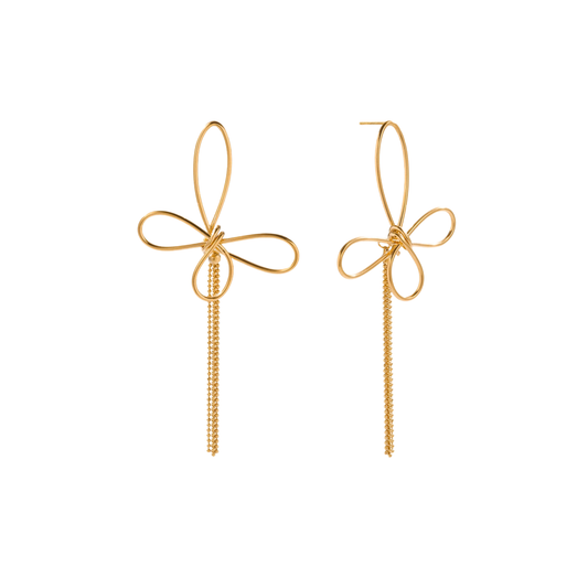 Butterfly Big Golden Earrings