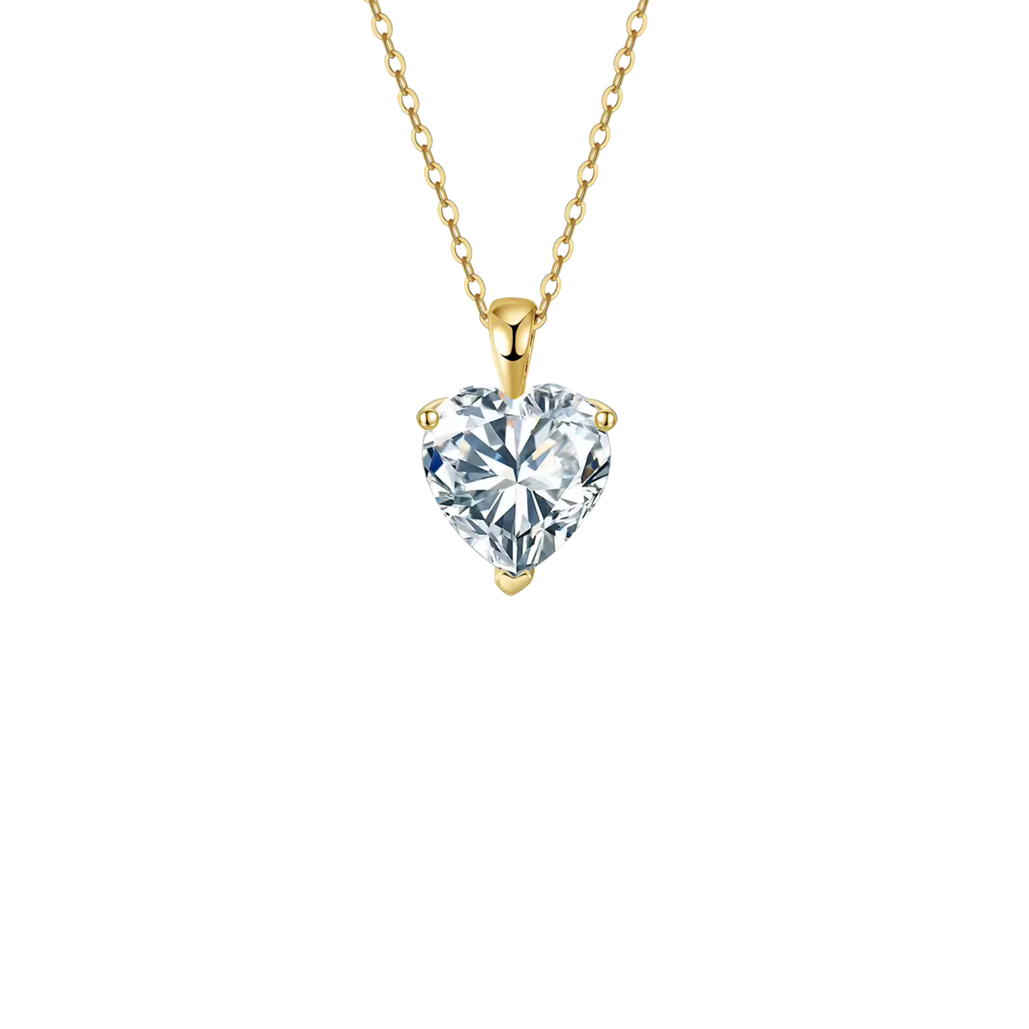 Golden Necklace Heart 1Ct