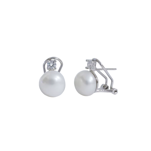Spark Pearl Silver Studs