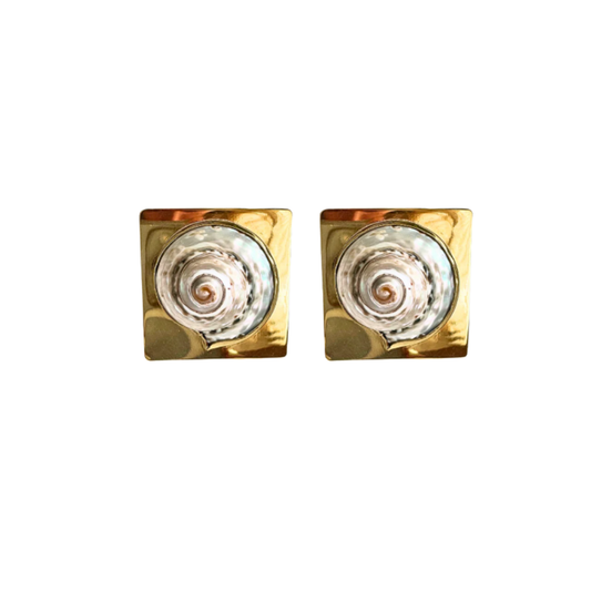 Coastal Square Shell Earrings