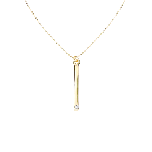 Bar Necklace with Crystal