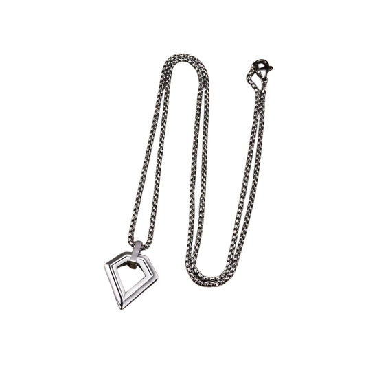 Silver Necklace Diamante