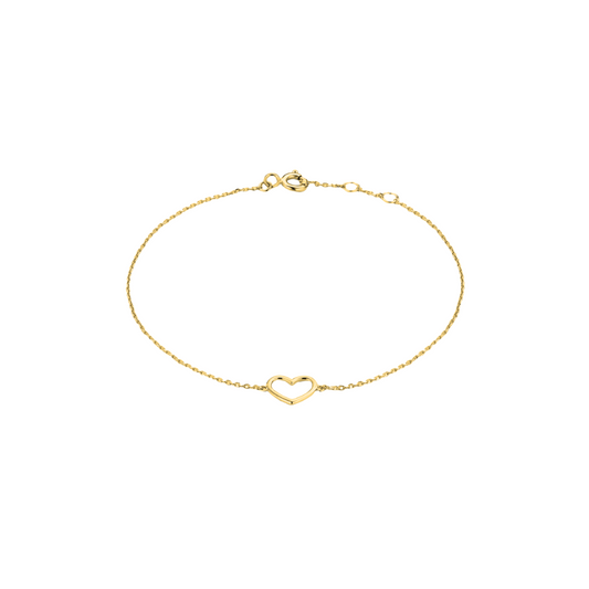 Gold Heart-Shaped Bracelet