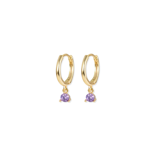 Glimmer Lavander Hoops
