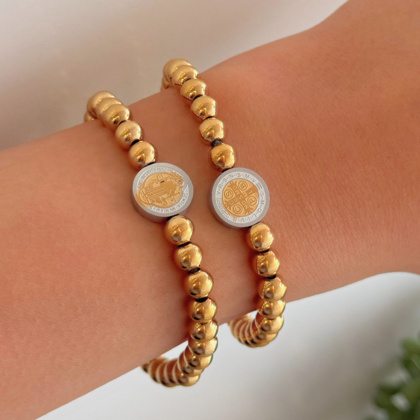 Golden Beaded Bracelet San Benito