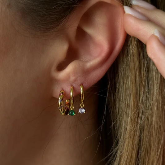 Glimmer Lavander Hoops