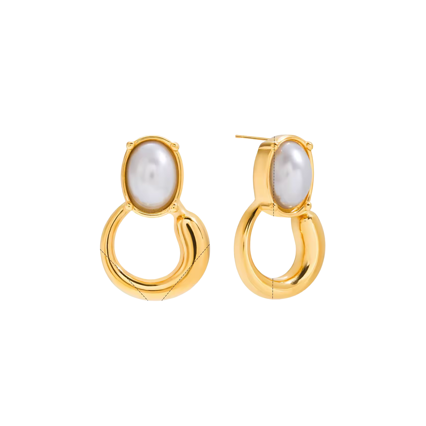 Pearl Golden Earrings