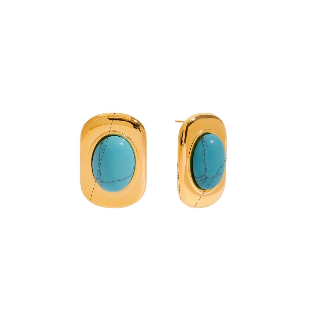 Turquoise Rectangular Earrings