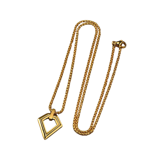 Golden Necklace Diamante