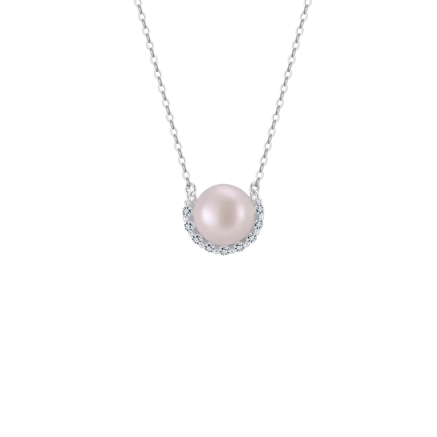 Silver Necklace Maria Pearl