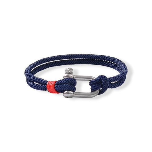 Blue and silver mariner bracelet