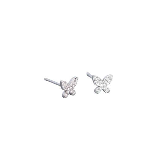 Silver Butterfly Earrings