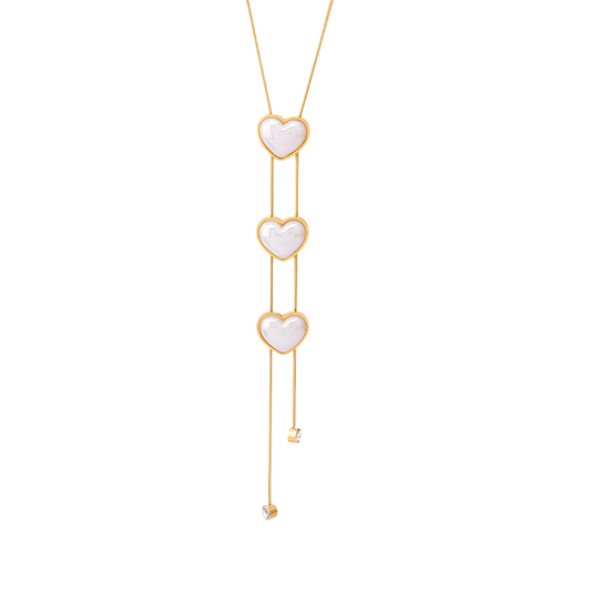 Iridescent Golden Heart Necklace