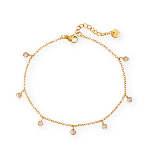 Golden Light Dot Anklet