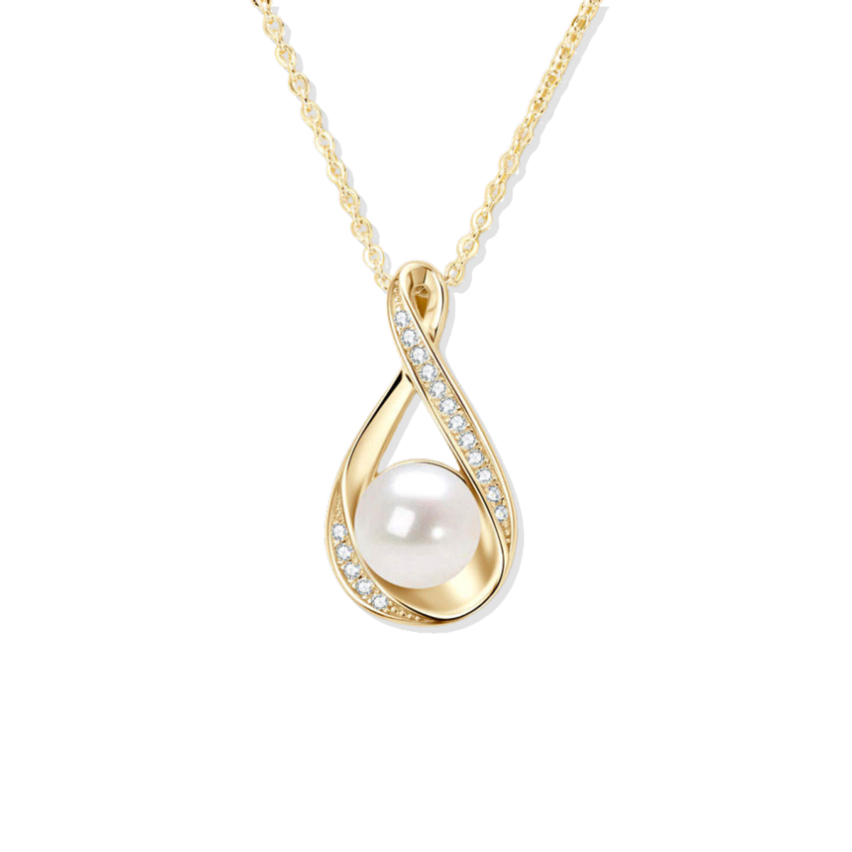 Golden Eternal Pearl Necklace