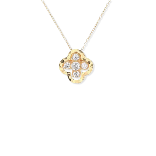 Clover Spark Golden Necklace