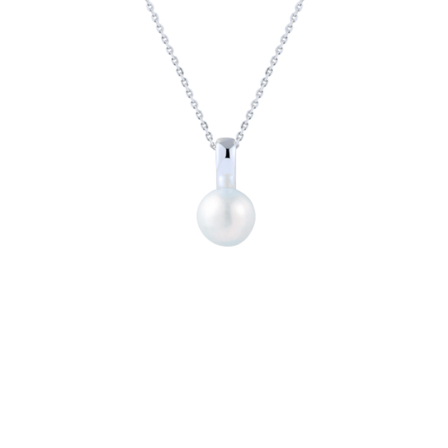 Silver Necklace Pearl Olivia