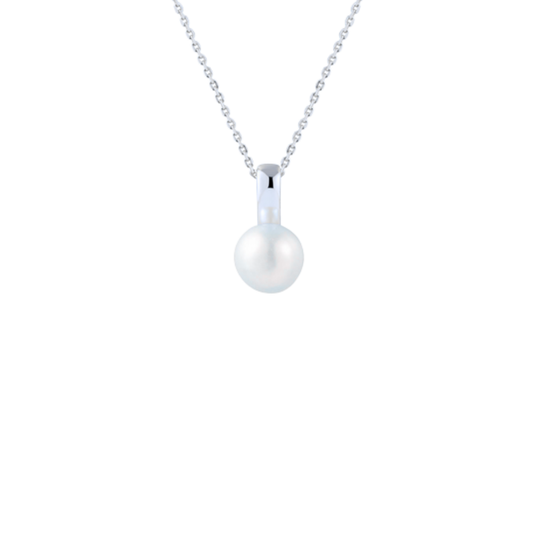 Silver Necklace Pearl Olivia
