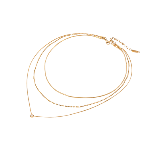 Golden Layering Simple Necklace