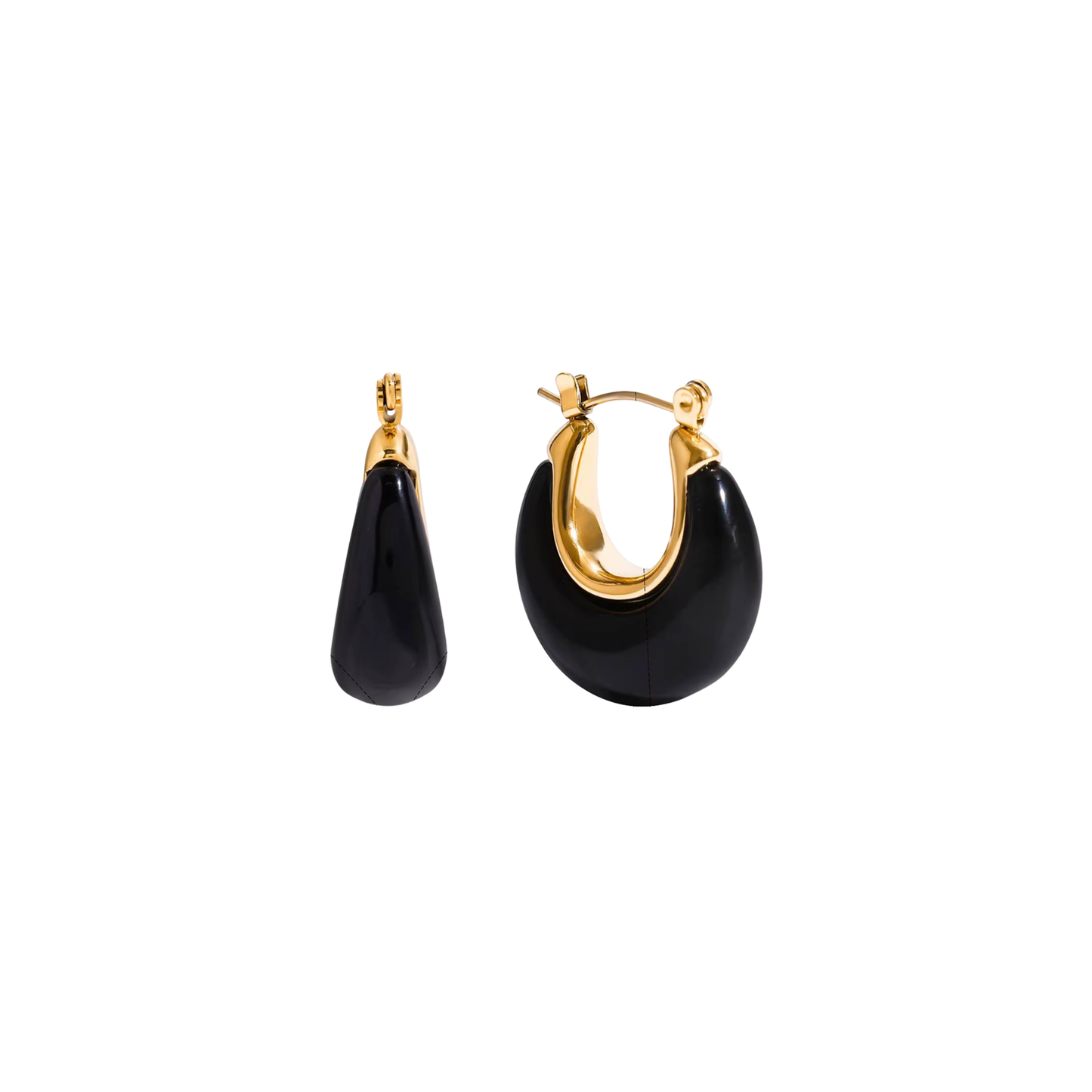 Black Resin Earrings