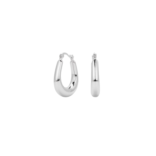 Classic Silver Hoops
