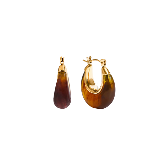 Brown Resin Earrings