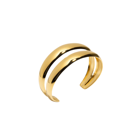The nova-bold double gold bracelet