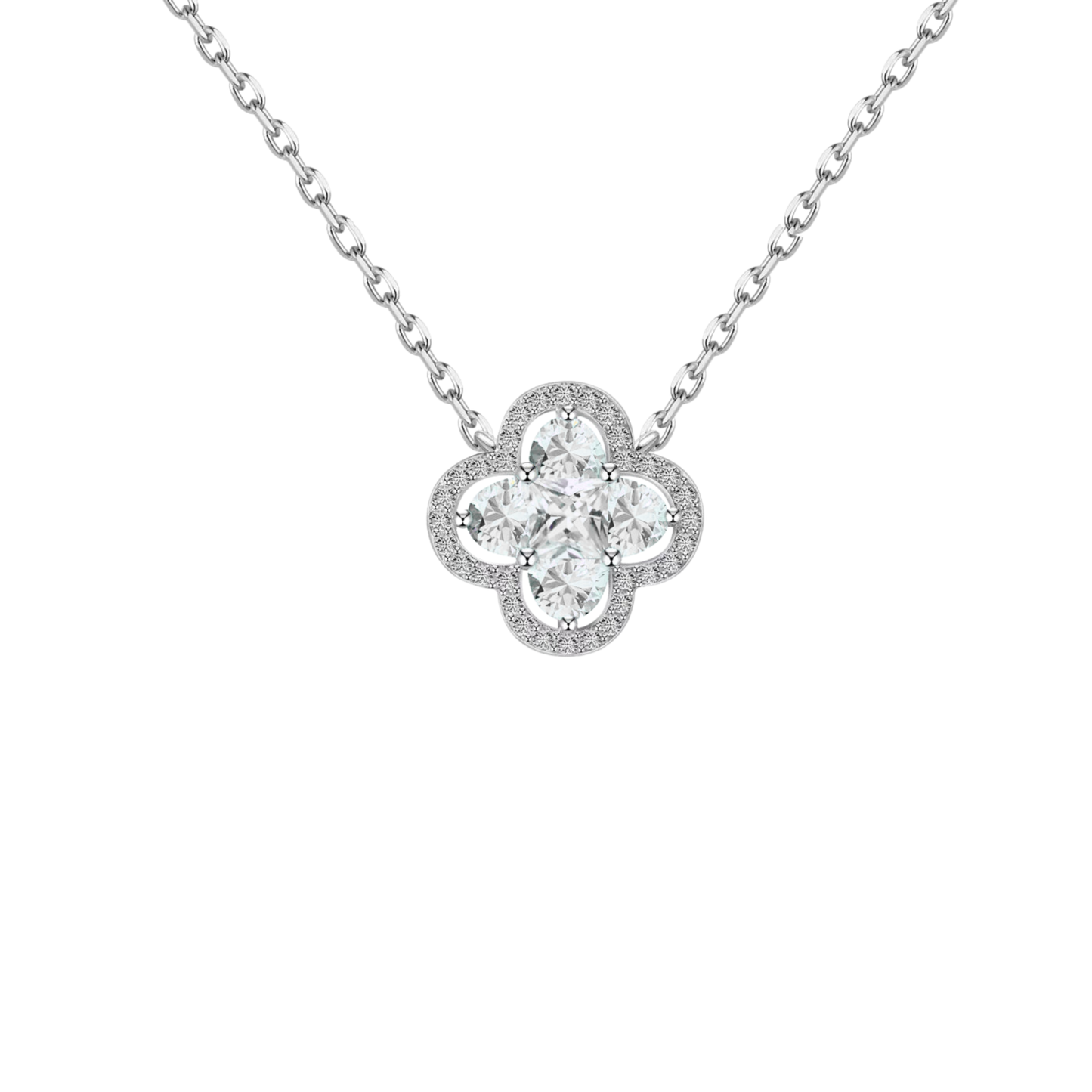 Luxury White Clover Necklace