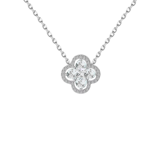 Luxury White Clover Necklace